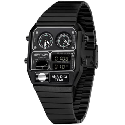 Reloj Deportivo Retro Cuadrado para Hombre con Medidor de Temperatura y Resistencia al Agua - Image 19
