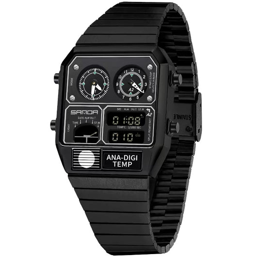 Reloj Deportivo Retro Cuadrado para Hombre con Medidor de Temperatura y Resistencia al Agua - Image 19