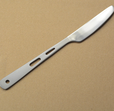 Juego de Cubiertos de Titanio Puro para Camping - Cuchillo, Tenedor y Cuchara Portátil