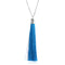 Colorful ethnic Estilo necklace Plateado sky Azul