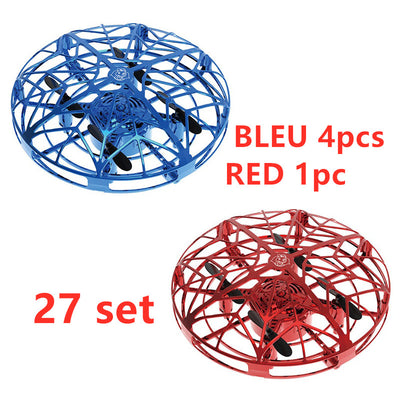 Gold mini UFO drone with a spherical protective cage and black propellers, sold as a 3-piece set. - Image 31