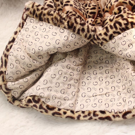 Abrigo de algodón con estampado leopardo para niñas - Image 2