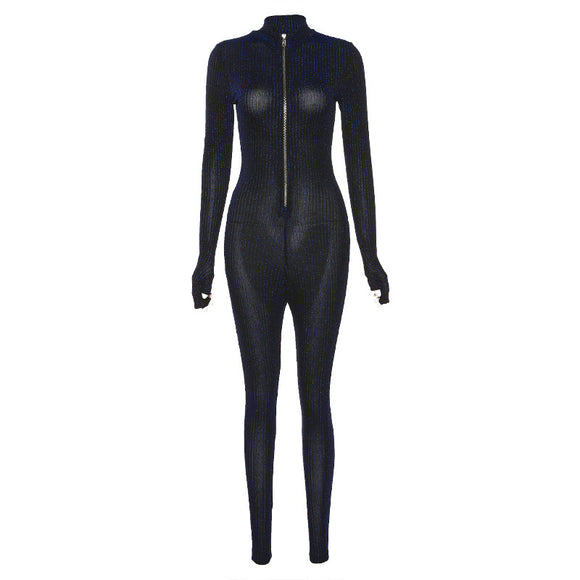 Jumpsuit Transparente de Cintura Alta
