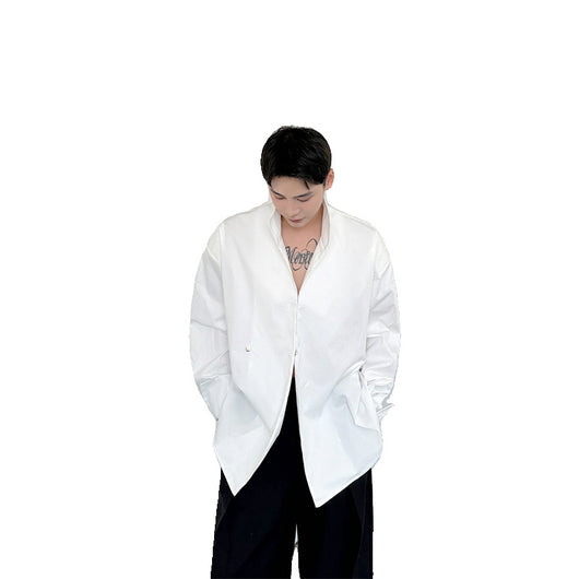 Chaqueta Camisa Cuello Rígido Diseño Minimalista - Image 11