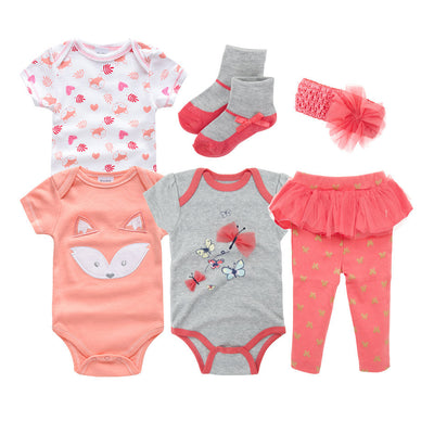 Conjunto de 5 Piezas para Bebé Verano Manga Corta - Image 5