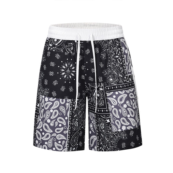 Shorts Casuales Holgados con Cordón - Pantalones Cortos de Cinco Puntos