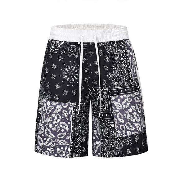 Shorts Casuales Holgados con Cordón - Pantalones Cortos de Cinco Puntos