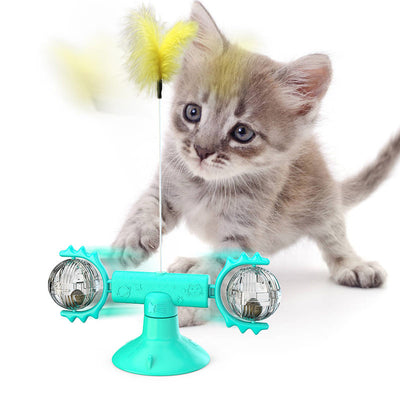 Juguete Interactivo Giratorio para Gatos - Rascador Multiusos con Limpiador Dental - Image 42