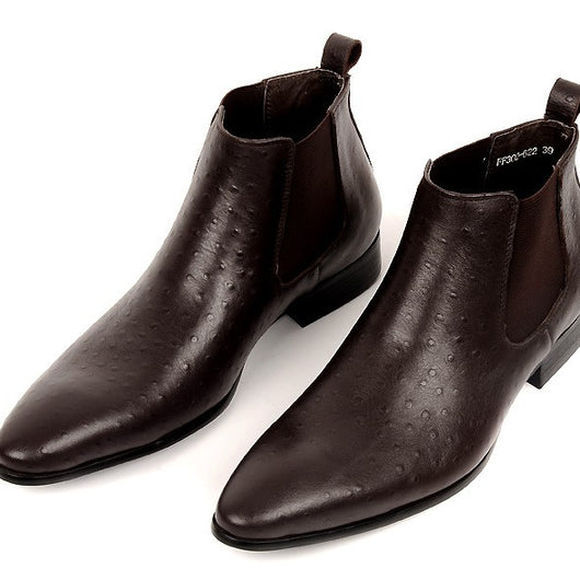 Botas Formales de Cuero Punta Afilada Talla Pequeña - Image 3