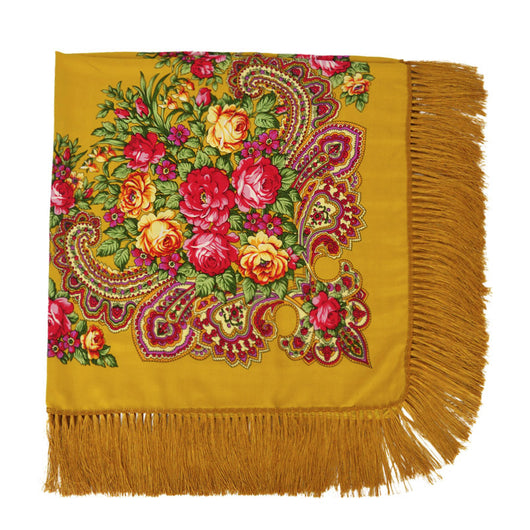 Pañuelo Floral Retro con Flecos para Mujer - Image 9