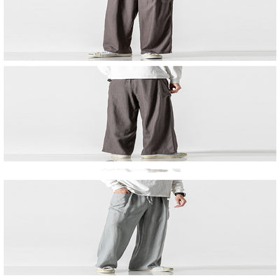 Pantalones Anchos Retro Estilo Chino Vintage Boyfriend - Image 3