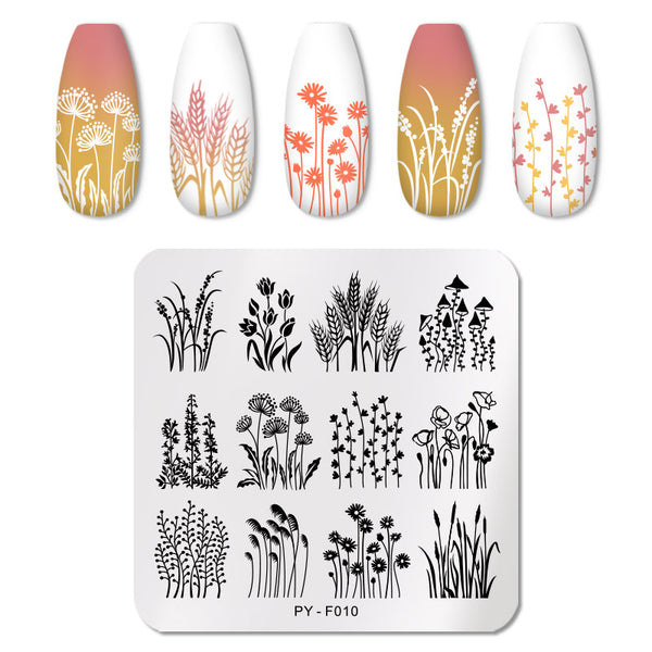 Plantilla de Estampado para Manicura