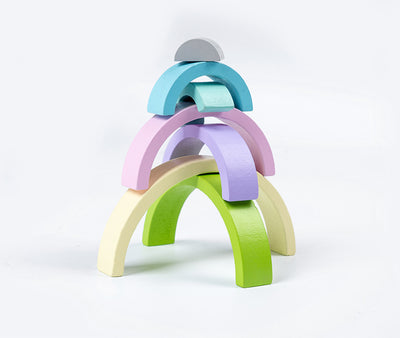 Bloques de Madera Rainbow con Rompecabezas Educativo para Niños - Image 17