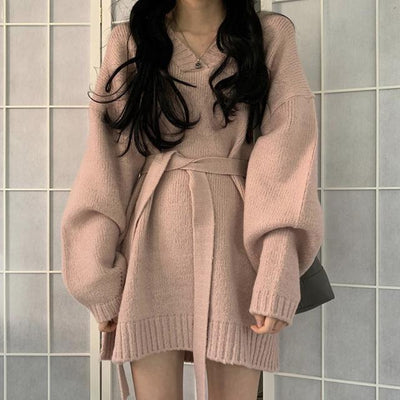 Suéter Suelto Cuello V Manga Larga para Mujer - Pullover Cómodo - Image 5