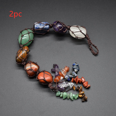 Dije para Auto de Piedra Natural con 7 Chakras Irregular - Image 7