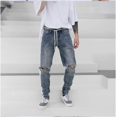 Jeans Slim Vintage con Rotos en Rodillas - Estilo Urbano Juvenil - Image 7