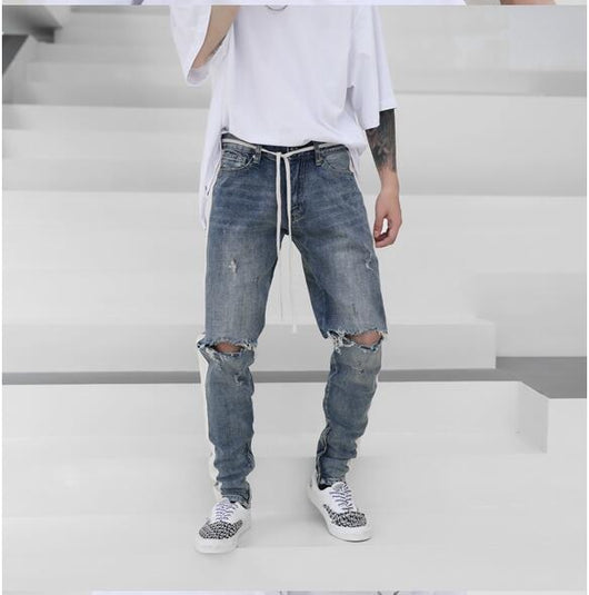 Jeans Slim Vintage con Rotos en Rodillas - Estilo Urbano Juvenil - Image 7