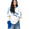Playera Retro Patchwork Contraste de Colores para Mujer