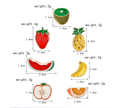 Broche de Aleación Esmaltado con Frutas de Dibujos Animados - Image 20