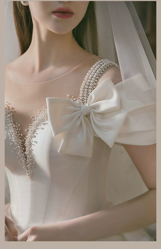 Vestido de Novia Vintage en Satén Elegante - Image 4