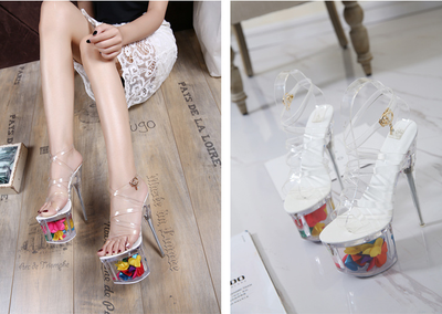 Sandalias Stiletto con Tiras Cruzadas para Mujer - Image 3