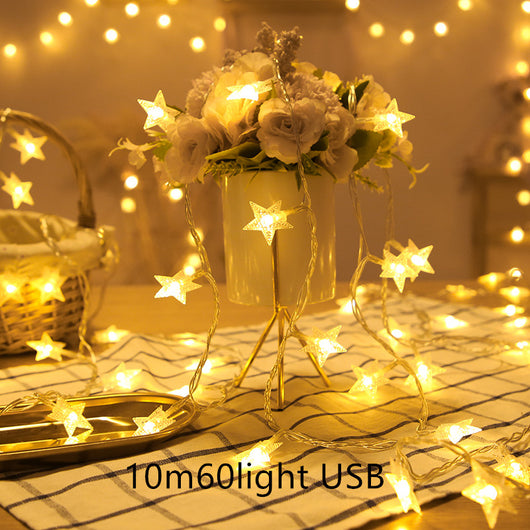 Guirnalda Navideña LED en Forma de Estrella con 3 Modos de Iluminación - Image 12