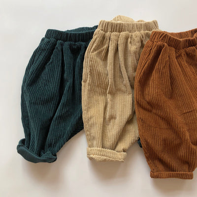 Pantalones Infantiles de Terciopelo Grueso a Rayas - Abrigo Térmico para Niños y Niñas - Image 5