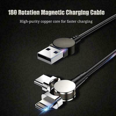 Cable de Carga Magnético Rotativo 3 en 1 - Compatible con Android, iPhone y USB-C - Image 4