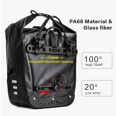Juego de Alforjas Impermeables para Bicicleta - Canasta Delantera y Mochila Trasera - Image 5