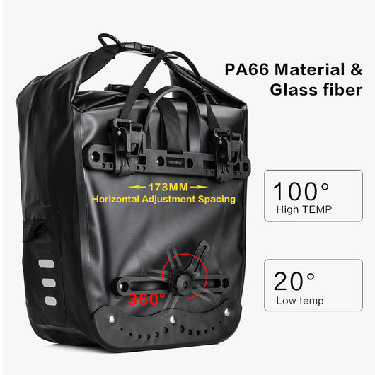 Juego de Alforjas Impermeables para Bicicleta - Canasta Delantera y Mochila Trasera - Image 5