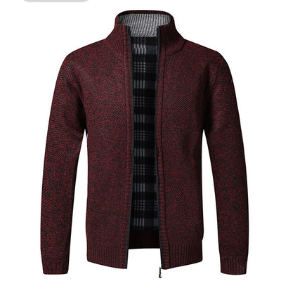 Cardigan Tejido Hombre Oversized con Forro Cálido - Image 8