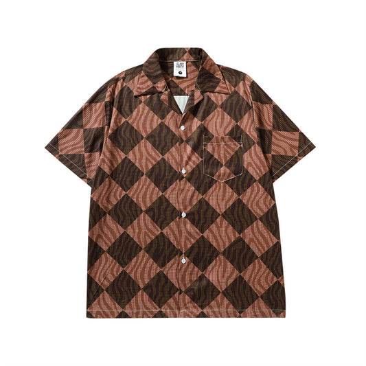 Camisa Cuadros Manga Corta Diamond para Hombre