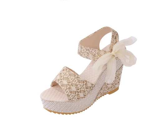 Sandalias Cuña Sexy con Red Abierta - Calzado de Moda Primavera Verano 2021 - Image 11