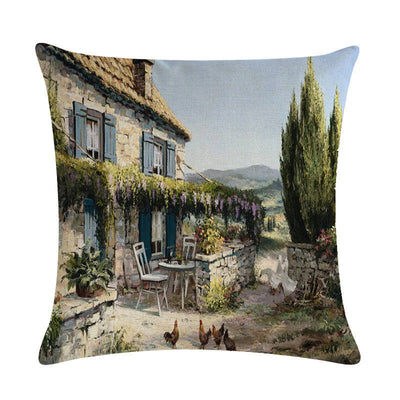 Funda de Almohada Lino Paisajes Rurales - Colección Pintura al Óleo - Image 24