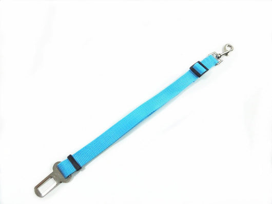 Orange adjustable dog car safety seat belt restraint with a metal seat belt buckle and a swivel snap hook. - Image 4
