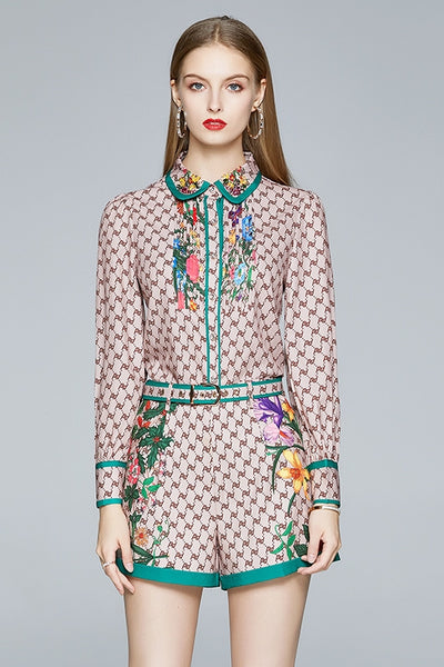 Conjunto Vaquero Elegante: Camisa Entallada y Shorts de Cintura Alta - Image 4
