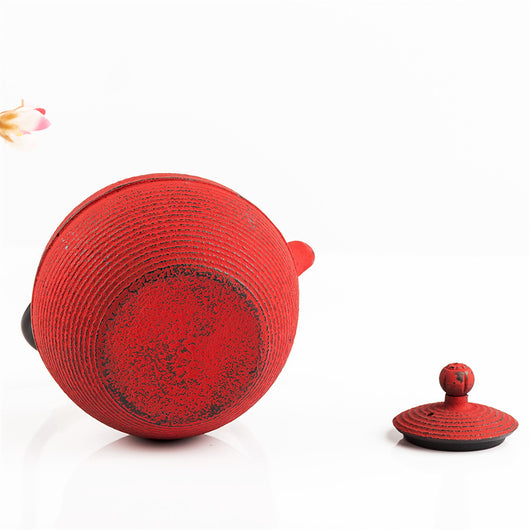 Tetera de Hierro Roja y Amarilla 680ml - Juego de Té Profesional para Restaurantes - Image 4