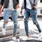 Pantalones Vaqueros Rotos Modernos para Hombre