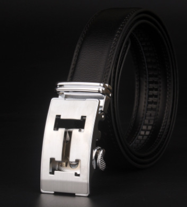 Cinturón de Cuero para Hombre con Hebilla de 8 Caracteres - Estilo Casual Moderno - Image 17