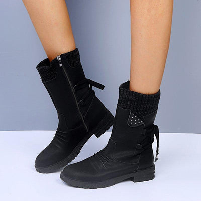 Botas de Invierno Martin con Tacón Grueso y Forro de Lana