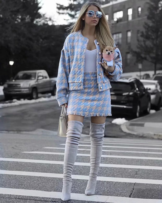 Conjunto de Abrigo a Cuadros - Image 3