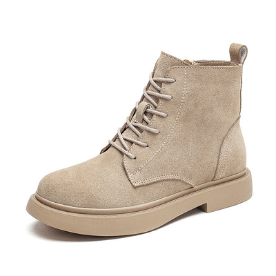 Botas Martin de Cuero para Mujer con Tacón Plano Mate - Image 10