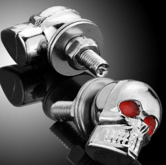 Placa Decorativa de Calavera para Motos Retro - Tornillos de Modificación Clásica - Image 2