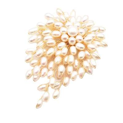 Broche de Perlas Tejido a Mano Estilo Retro Europeo Americano - Image 4