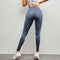 Pantalones de yoga nude durazno de cintura alta