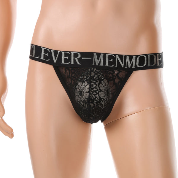 Tanga de Encaje Sexy para Hombre Cintura Baja con Diseño Atrevido