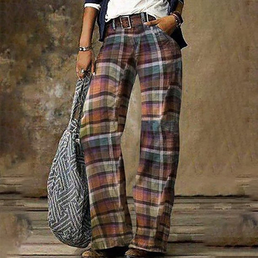 Pantalones Anchos de Tela Denim Sintética para Mujer