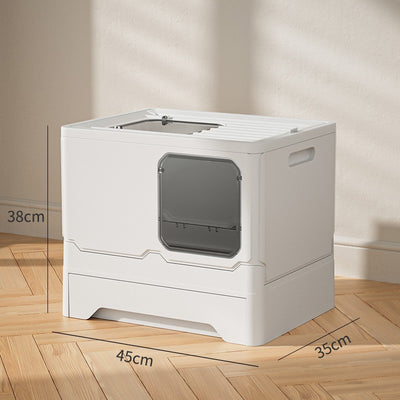 Arenero Plegable para Gatos con Cajón Deslizable, Antiolores y Antiderrames - Image 5