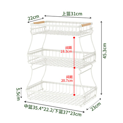 Canasta Organizadora de Dos Niveles para Frutas y Snacks - Image 10