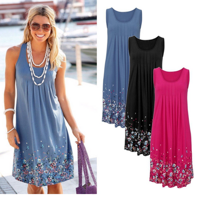 Vestido Floral Suelto sin Mangas para Verano - Casual y Cómodo - Image 18